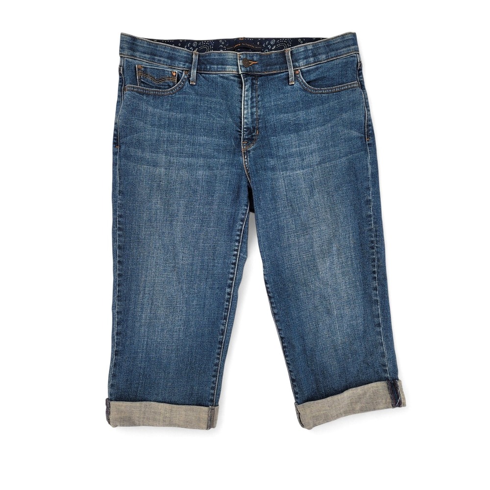 Levi's 525 Perfect Waist Jeans Women's Size 16 Cuffed Stretch Mid Rise Denim EUC